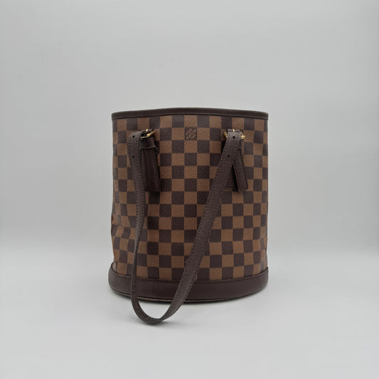 Le Sac Seau Marais Damier Ébène PM