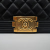 Chanel Boy Noir – Cuir de Veau – Bijouterie Dorée